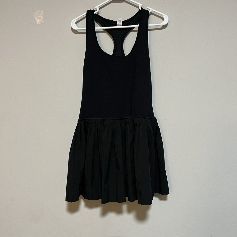 Yogalicious Womens Size Large Solid Black Athleisure Dress Sleeveless Stretch
